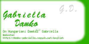 gabriella damko business card